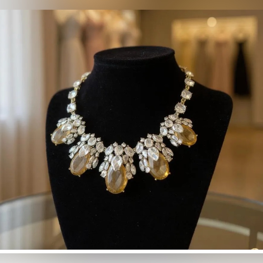 Vintage Signed Talbots Crystal Statement Necklace